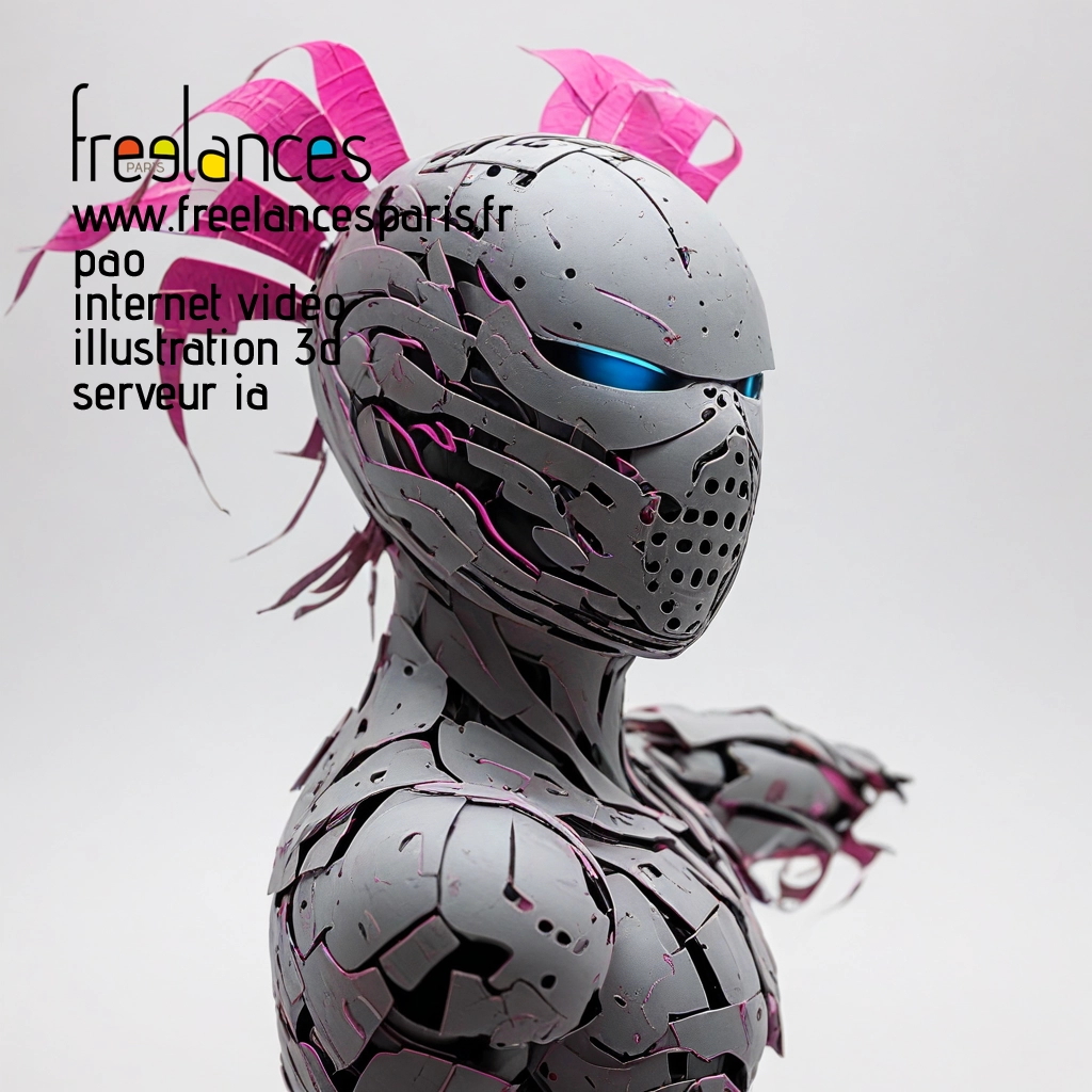 Pao mise en page internet vidéo illustration 3d serveur image IA générative AI freelance paris studio de création magazines BZW19E40